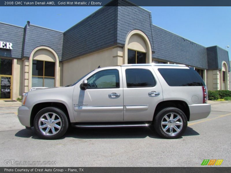 Gold Mist Metallic / Ebony 2008 GMC Yukon Denali AWD