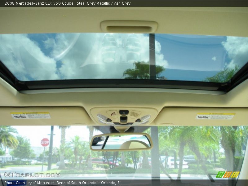 Steel Grey Metallic / Ash Grey 2008 Mercedes-Benz CLK 550 Coupe