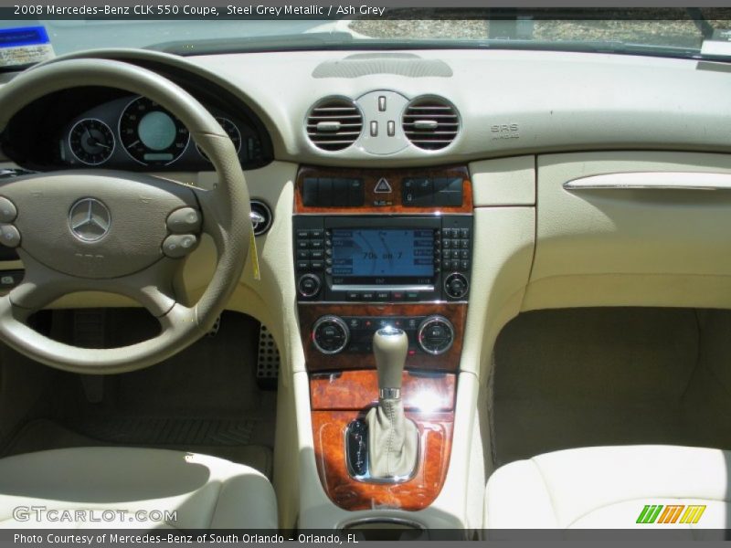 Steel Grey Metallic / Ash Grey 2008 Mercedes-Benz CLK 550 Coupe