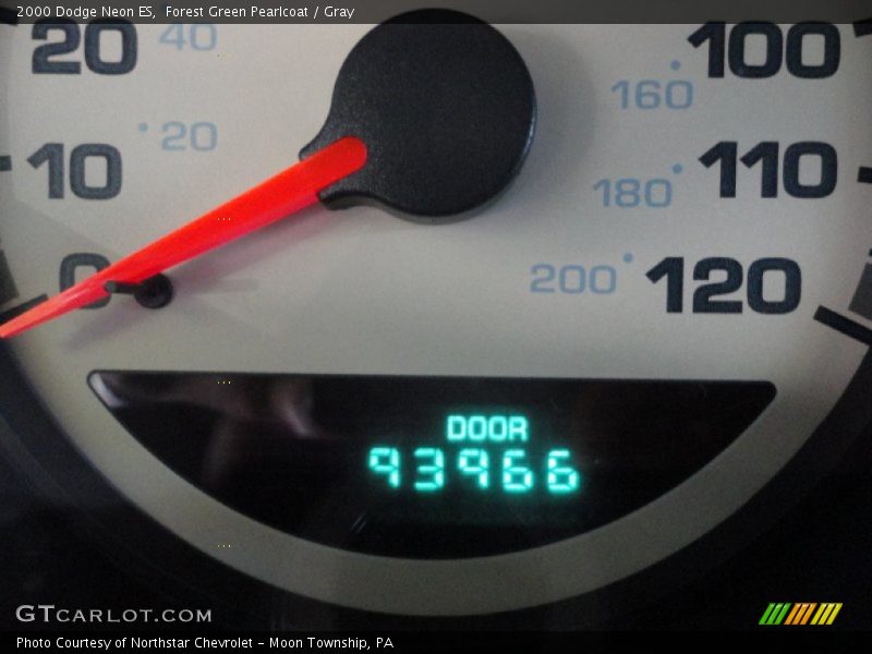 Forest Green Pearlcoat / Gray 2000 Dodge Neon ES
