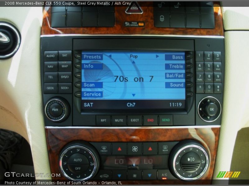 Steel Grey Metallic / Ash Grey 2008 Mercedes-Benz CLK 550 Coupe