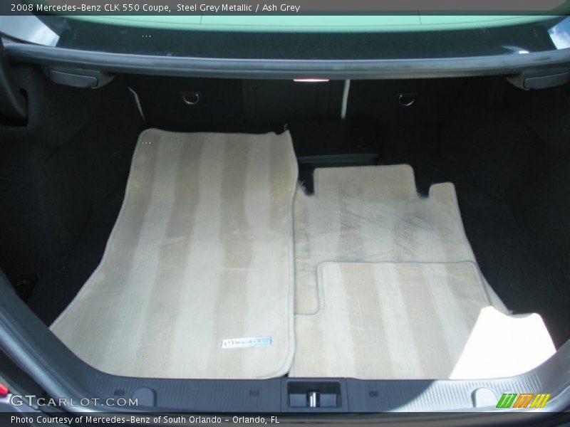 Steel Grey Metallic / Ash Grey 2008 Mercedes-Benz CLK 550 Coupe