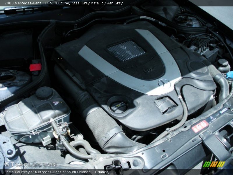 Steel Grey Metallic / Ash Grey 2008 Mercedes-Benz CLK 550 Coupe