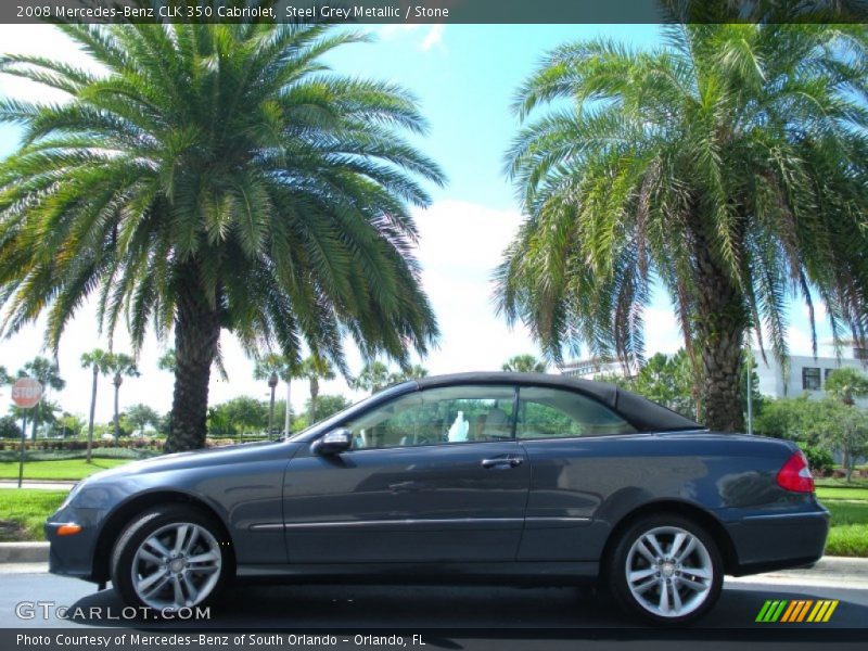 Steel Grey Metallic / Stone 2008 Mercedes-Benz CLK 350 Cabriolet