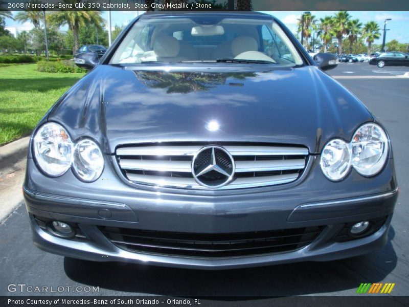 Steel Grey Metallic / Stone 2008 Mercedes-Benz CLK 350 Cabriolet
