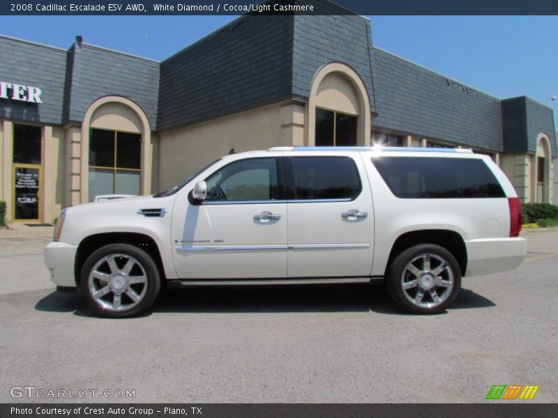White Diamond / Cocoa/Light Cashmere 2008 Cadillac Escalade ESV AWD