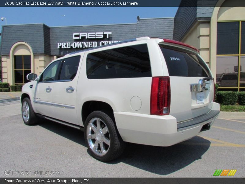 White Diamond / Cocoa/Light Cashmere 2008 Cadillac Escalade ESV AWD