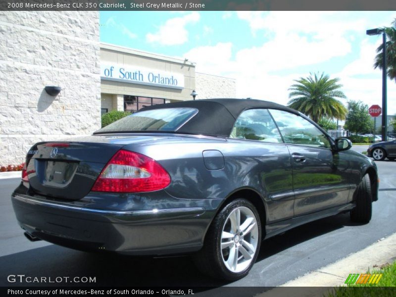Steel Grey Metallic / Stone 2008 Mercedes-Benz CLK 350 Cabriolet