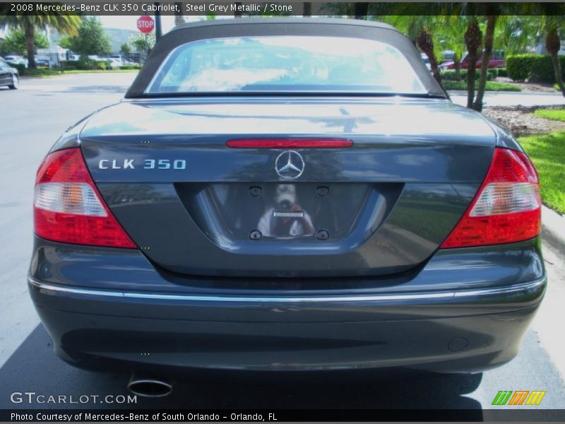 Steel Grey Metallic / Stone 2008 Mercedes-Benz CLK 350 Cabriolet