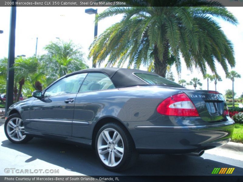 Steel Grey Metallic / Stone 2008 Mercedes-Benz CLK 350 Cabriolet