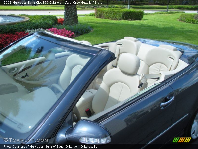 Steel Grey Metallic / Stone 2008 Mercedes-Benz CLK 350 Cabriolet