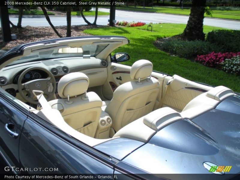 Steel Grey Metallic / Stone 2008 Mercedes-Benz CLK 350 Cabriolet