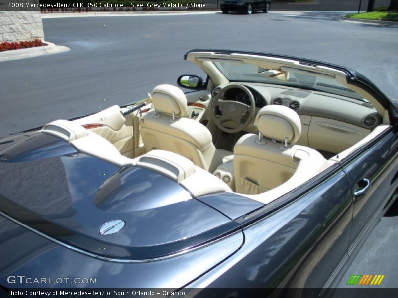 Steel Grey Metallic / Stone 2008 Mercedes-Benz CLK 350 Cabriolet