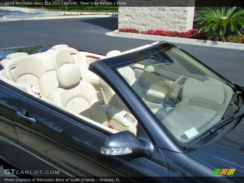Steel Grey Metallic / Stone 2008 Mercedes-Benz CLK 350 Cabriolet