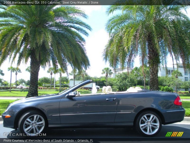 Steel Grey Metallic / Stone 2008 Mercedes-Benz CLK 350 Cabriolet