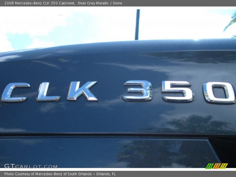 Steel Grey Metallic / Stone 2008 Mercedes-Benz CLK 350 Cabriolet