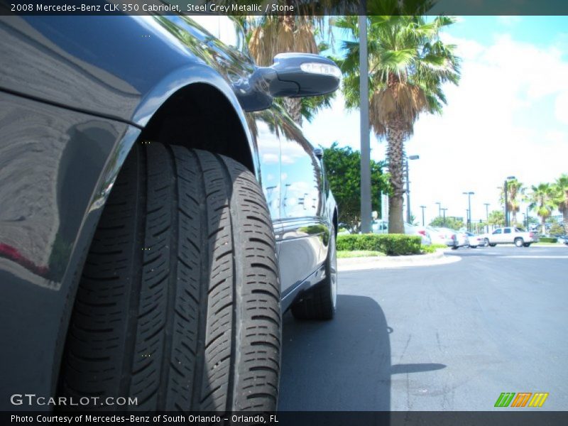 Steel Grey Metallic / Stone 2008 Mercedes-Benz CLK 350 Cabriolet