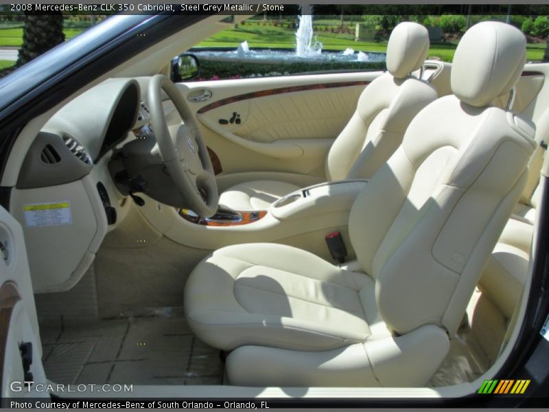 Steel Grey Metallic / Stone 2008 Mercedes-Benz CLK 350 Cabriolet