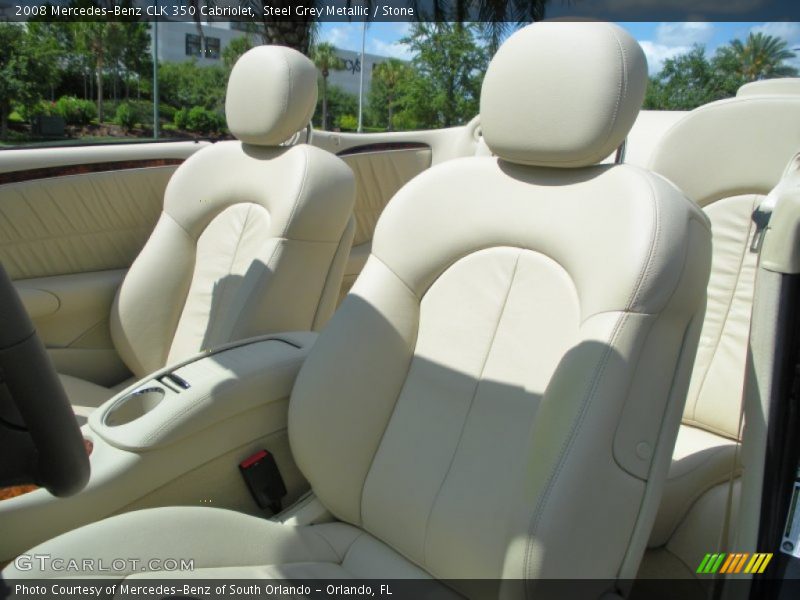 Steel Grey Metallic / Stone 2008 Mercedes-Benz CLK 350 Cabriolet