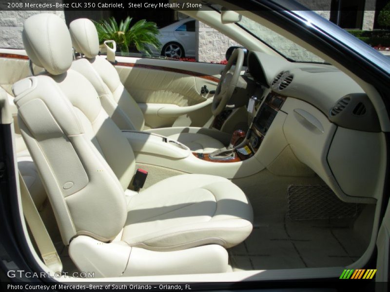 Steel Grey Metallic / Stone 2008 Mercedes-Benz CLK 350 Cabriolet