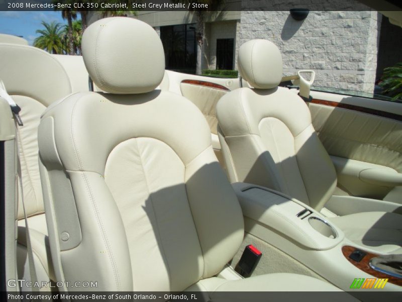 Steel Grey Metallic / Stone 2008 Mercedes-Benz CLK 350 Cabriolet