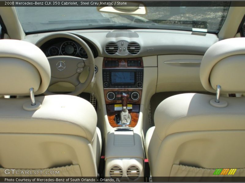 Steel Grey Metallic / Stone 2008 Mercedes-Benz CLK 350 Cabriolet
