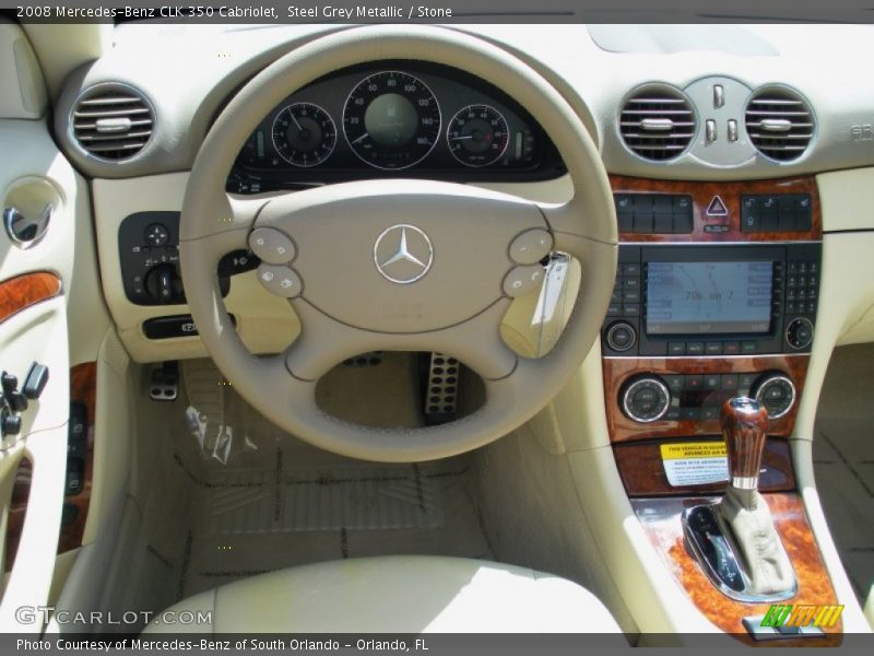 Steel Grey Metallic / Stone 2008 Mercedes-Benz CLK 350 Cabriolet