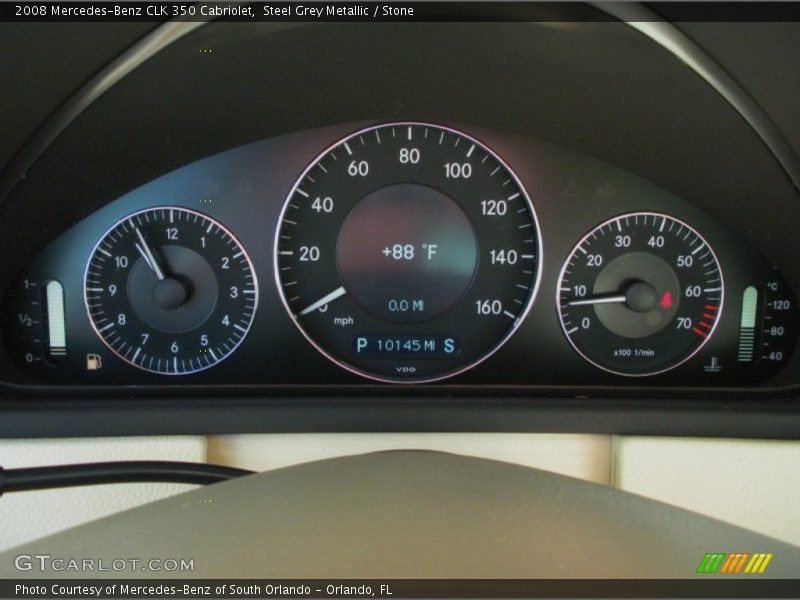 Steel Grey Metallic / Stone 2008 Mercedes-Benz CLK 350 Cabriolet
