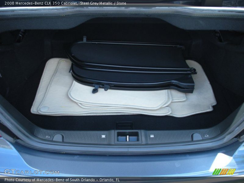 Steel Grey Metallic / Stone 2008 Mercedes-Benz CLK 350 Cabriolet