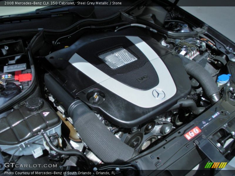 Steel Grey Metallic / Stone 2008 Mercedes-Benz CLK 350 Cabriolet