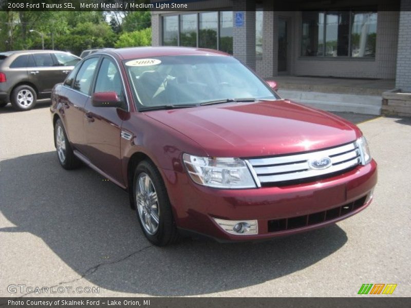 Merlot Metallic / Medium Light Stone 2008 Ford Taurus SEL