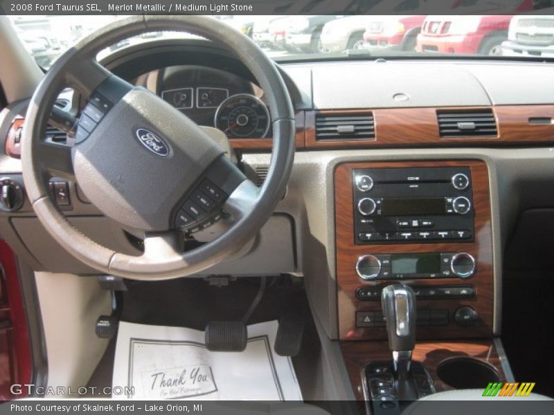 Merlot Metallic / Medium Light Stone 2008 Ford Taurus SEL