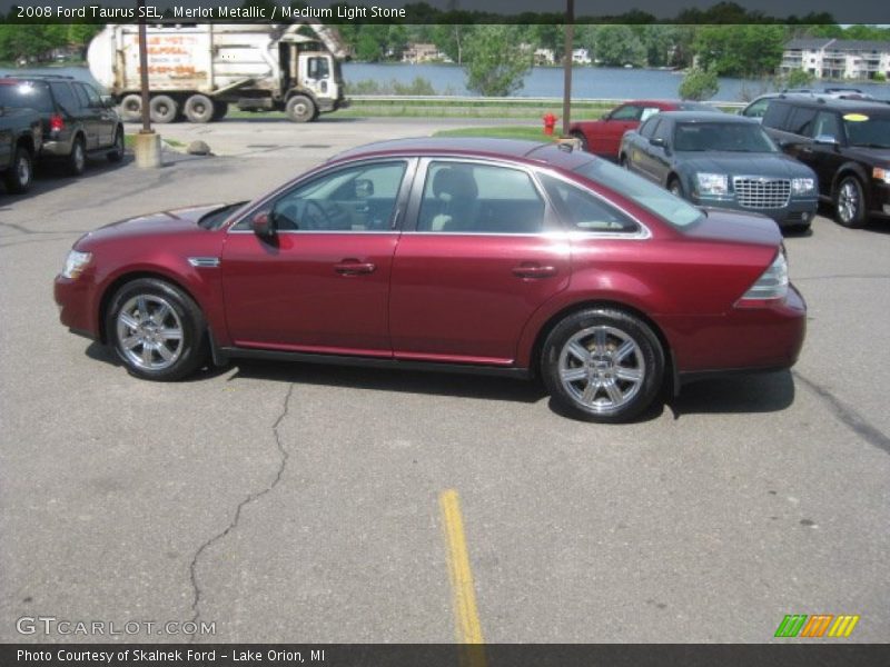 Merlot Metallic / Medium Light Stone 2008 Ford Taurus SEL