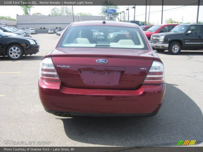Merlot Metallic / Medium Light Stone 2008 Ford Taurus SEL