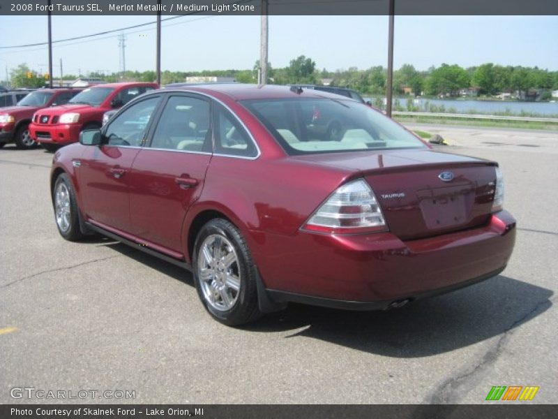 Merlot Metallic / Medium Light Stone 2008 Ford Taurus SEL