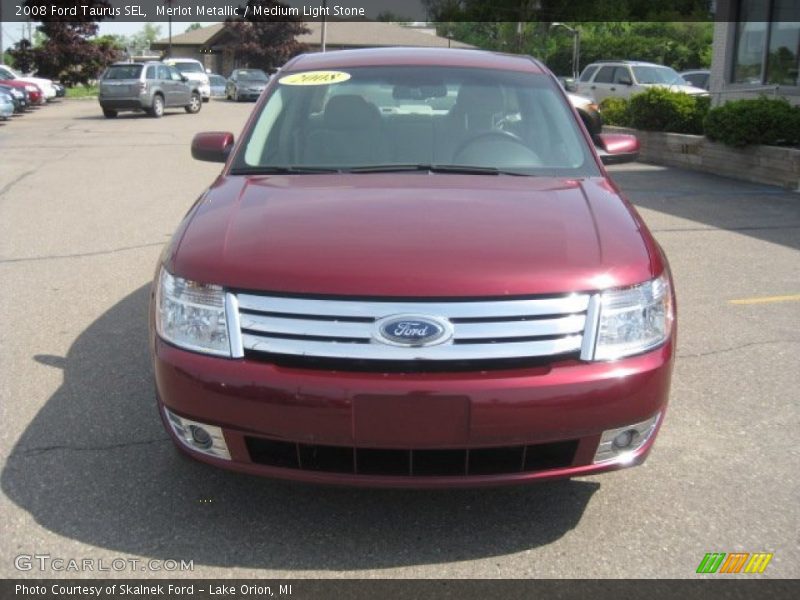 Merlot Metallic / Medium Light Stone 2008 Ford Taurus SEL