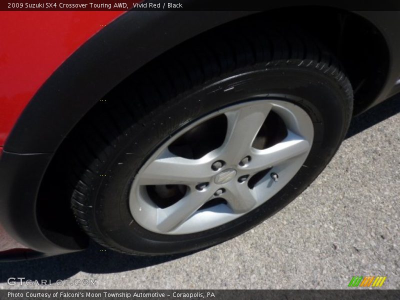 Vivid Red / Black 2009 Suzuki SX4 Crossover Touring AWD