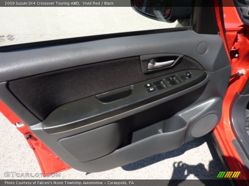 Vivid Red / Black 2009 Suzuki SX4 Crossover Touring AWD