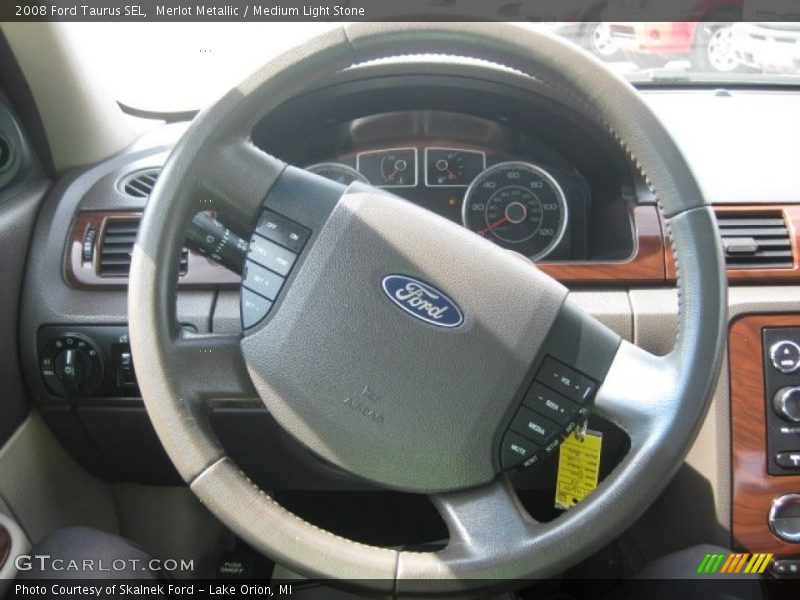 Merlot Metallic / Medium Light Stone 2008 Ford Taurus SEL