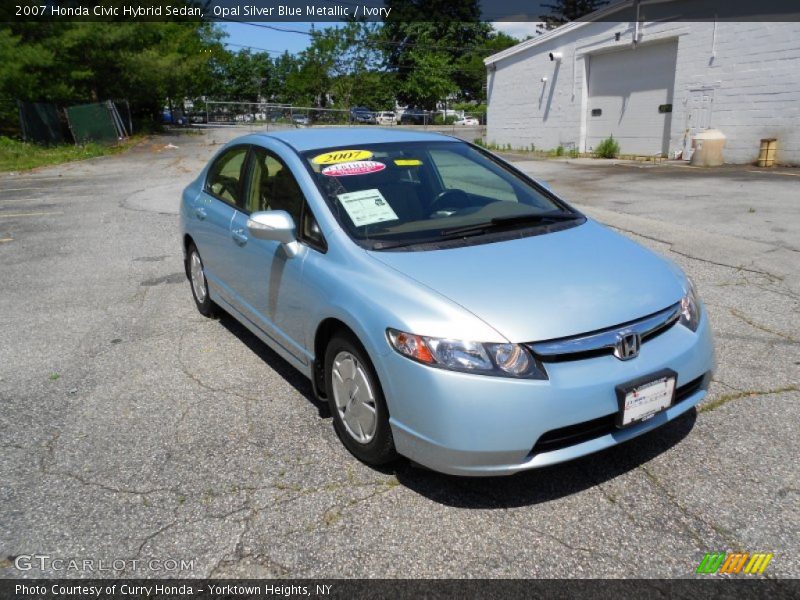 Opal Silver Blue Metallic / Ivory 2007 Honda Civic Hybrid Sedan