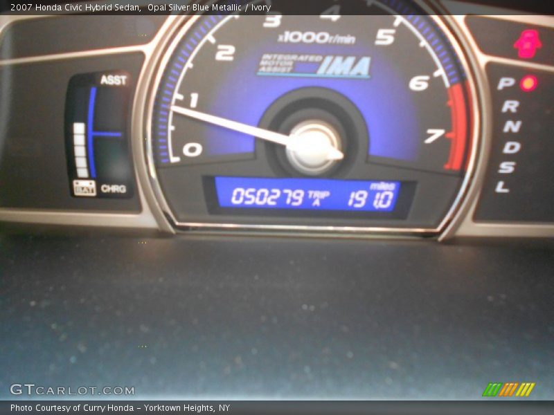 Opal Silver Blue Metallic / Ivory 2007 Honda Civic Hybrid Sedan