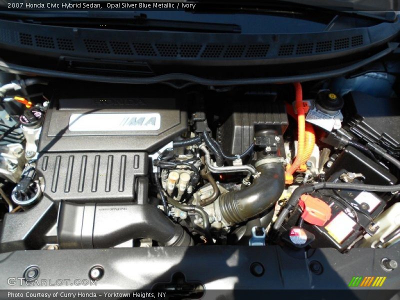 Opal Silver Blue Metallic / Ivory 2007 Honda Civic Hybrid Sedan