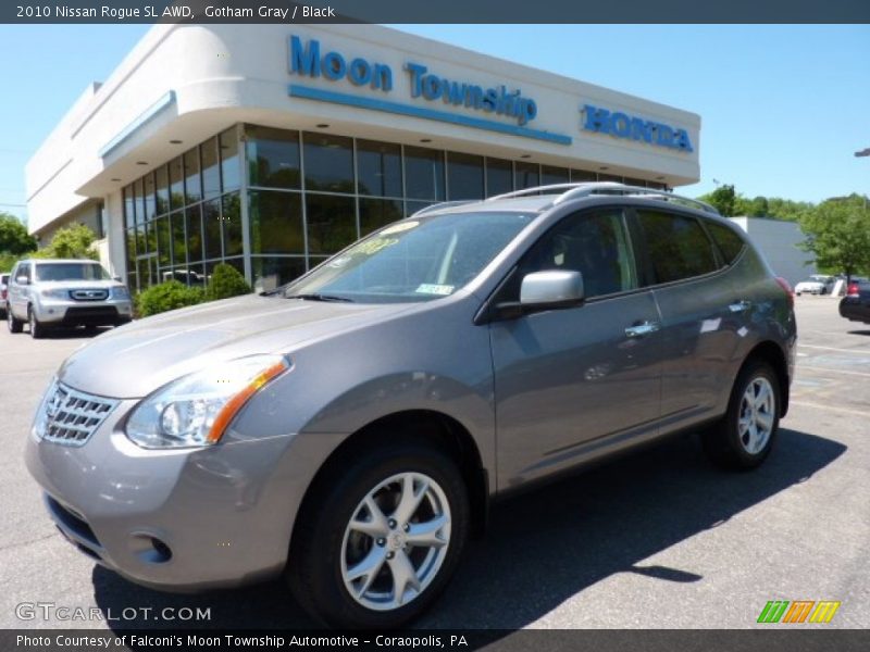 Gotham Gray / Black 2010 Nissan Rogue SL AWD