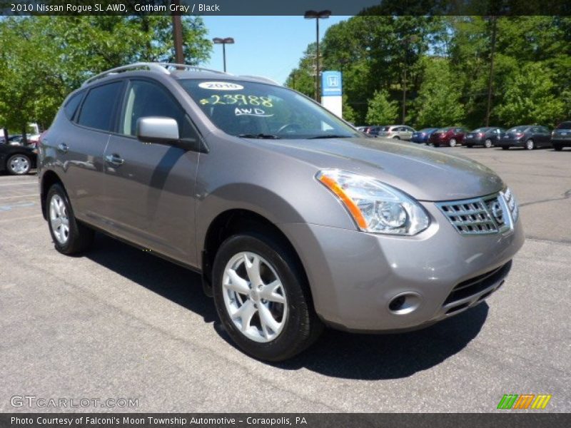 Gotham Gray / Black 2010 Nissan Rogue SL AWD