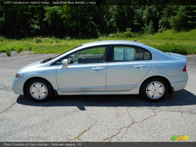 Opal Silver Blue Metallic / Ivory 2007 Honda Civic Hybrid Sedan