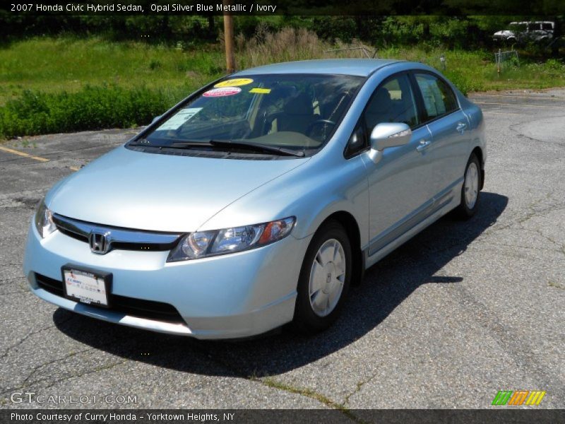 Opal Silver Blue Metallic / Ivory 2007 Honda Civic Hybrid Sedan