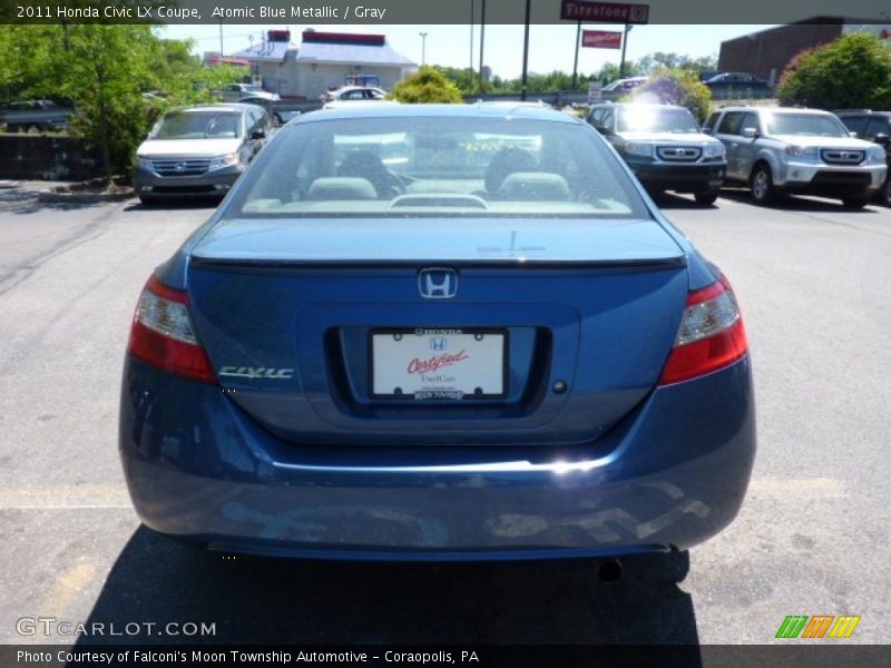 Atomic Blue Metallic / Gray 2011 Honda Civic LX Coupe
