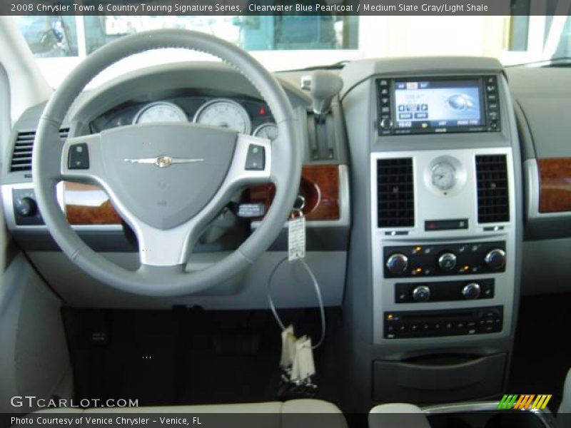 Clearwater Blue Pearlcoat / Medium Slate Gray/Light Shale 2008 Chrysler Town & Country Touring Signature Series