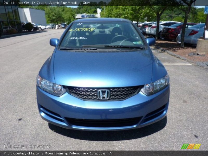 Atomic Blue Metallic / Gray 2011 Honda Civic LX Coupe