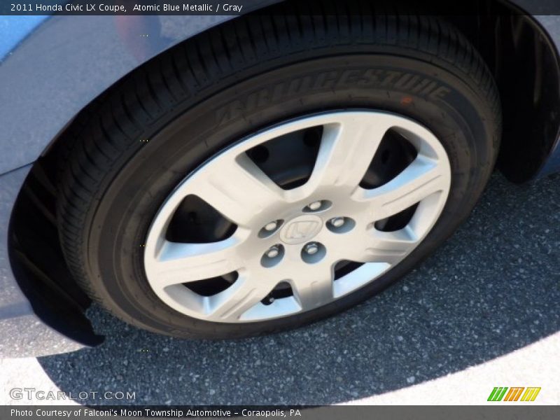 Atomic Blue Metallic / Gray 2011 Honda Civic LX Coupe